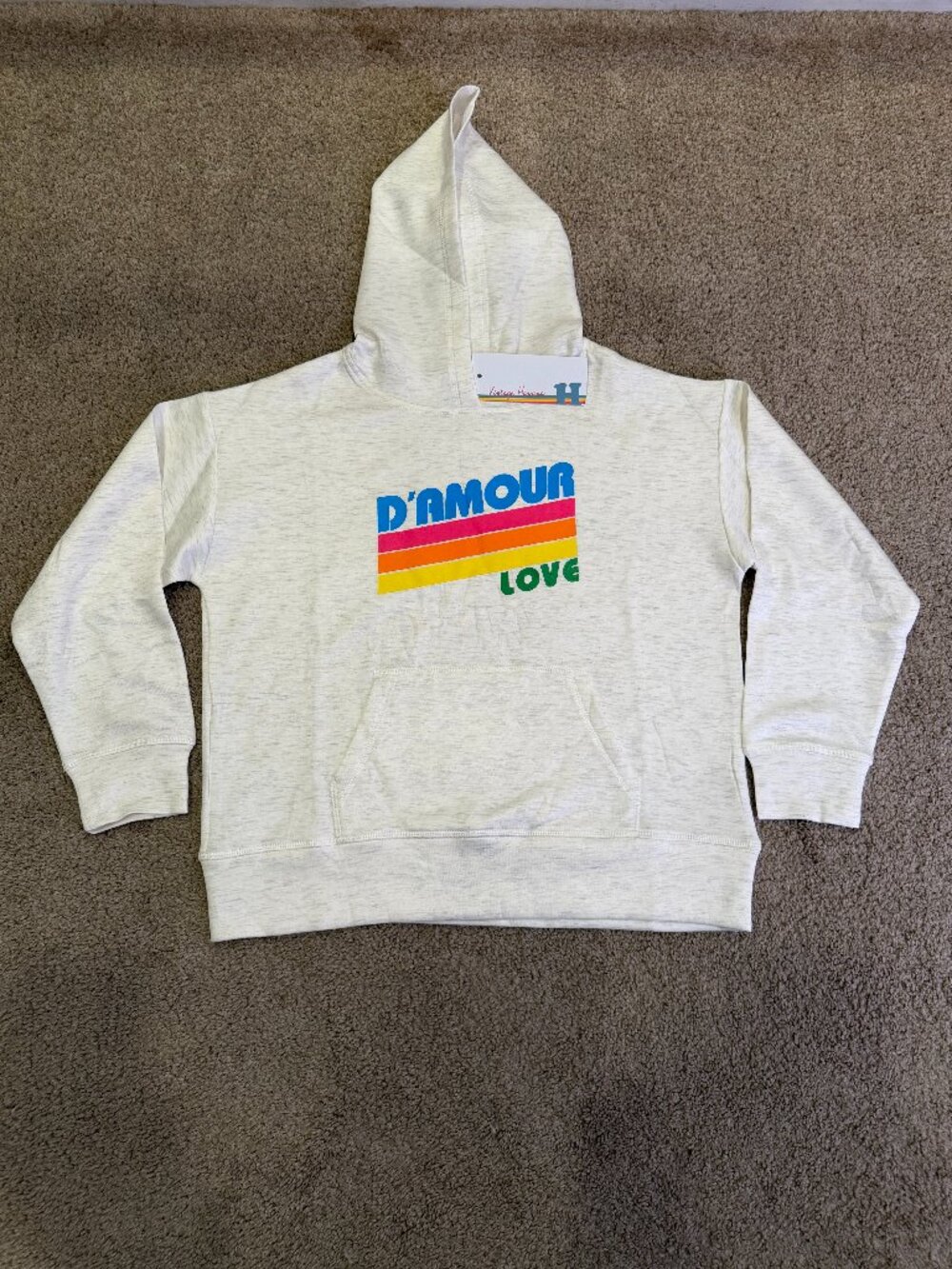 NWT Vintage Havana Kids Amour Love Cloud Graphic Hoodie L/14